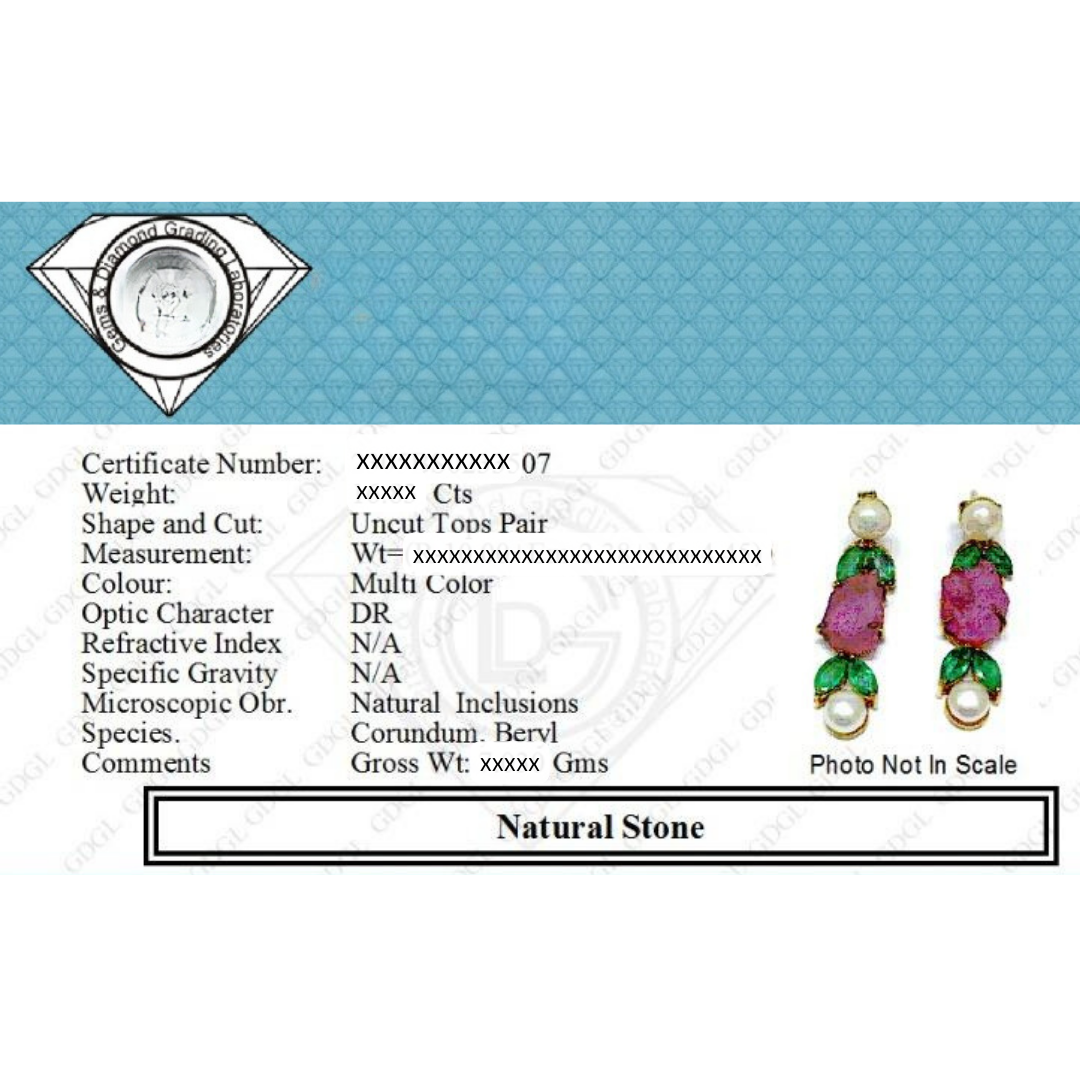Classic EMERALD and RUBY hanging earrings2