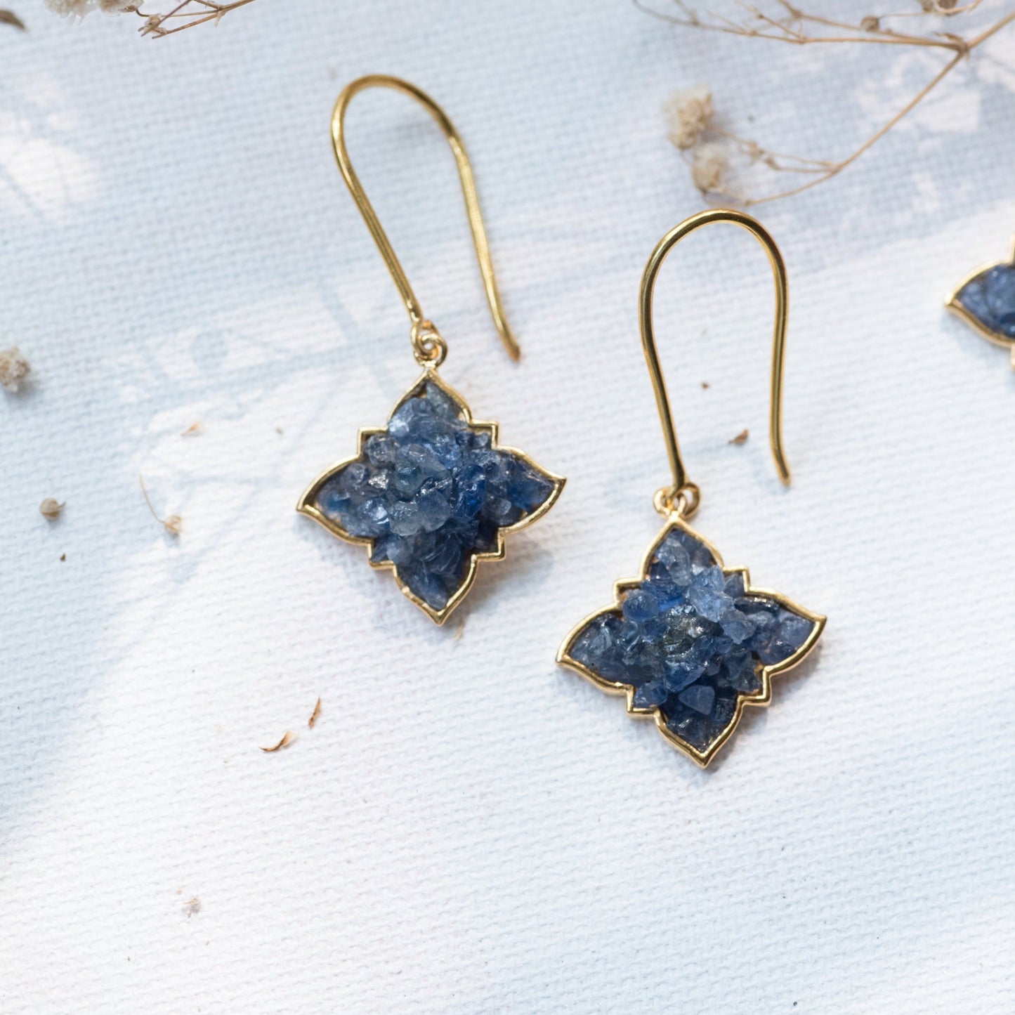 Natural Blue Sapphire Earrings