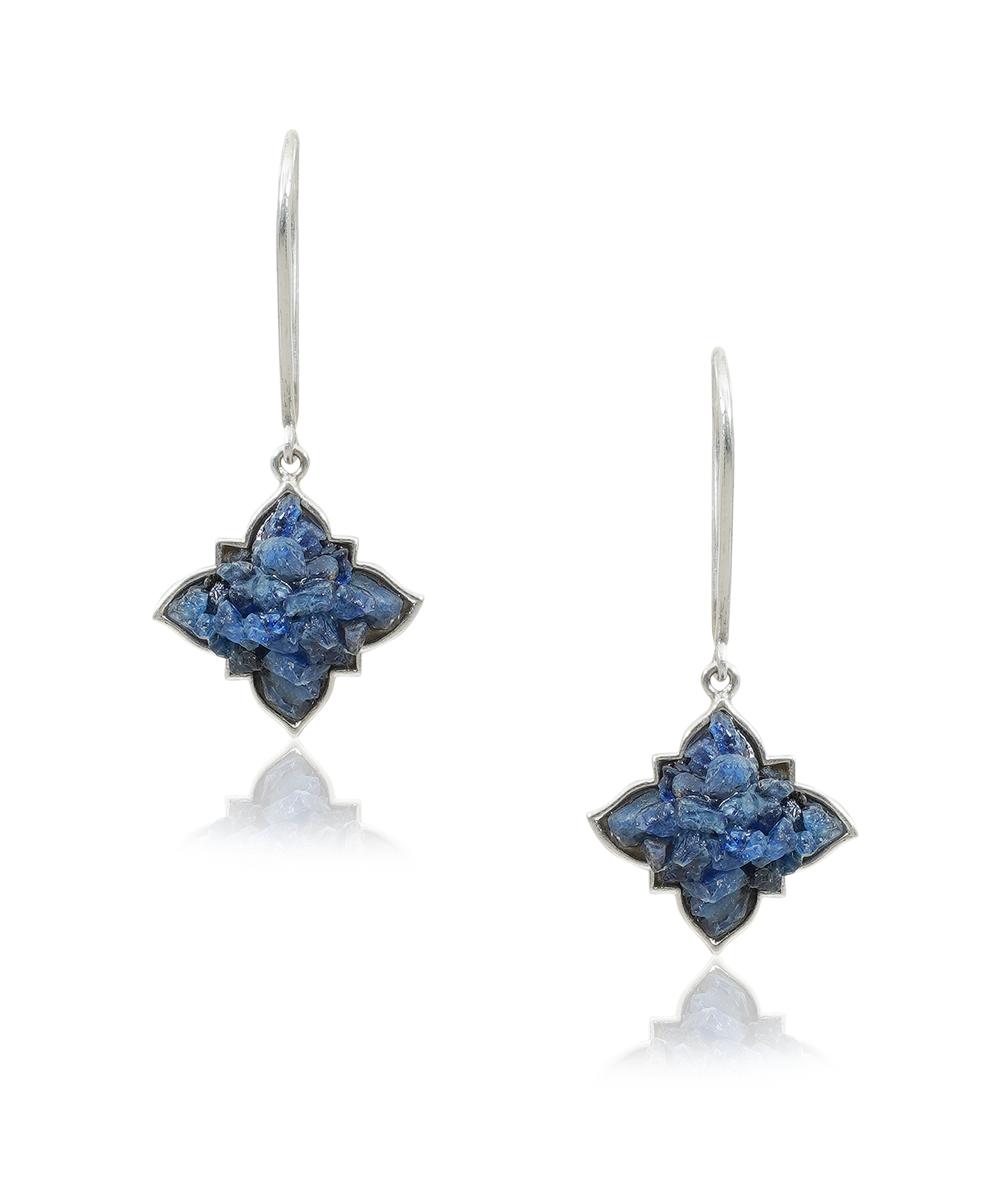 Natural Blue Sapphire Earrings Latkan