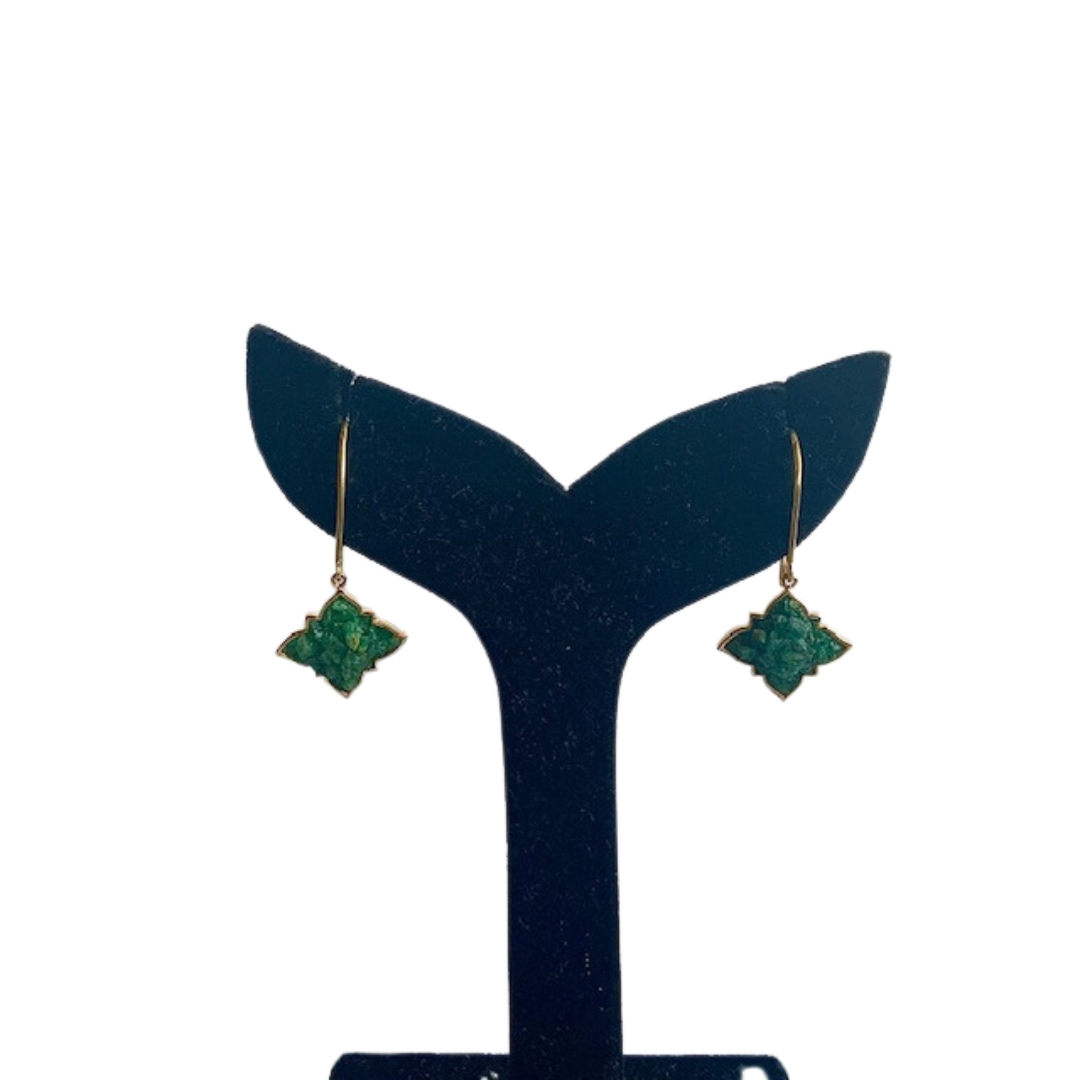 Natural Emerald Earrings - Panna Latkan2