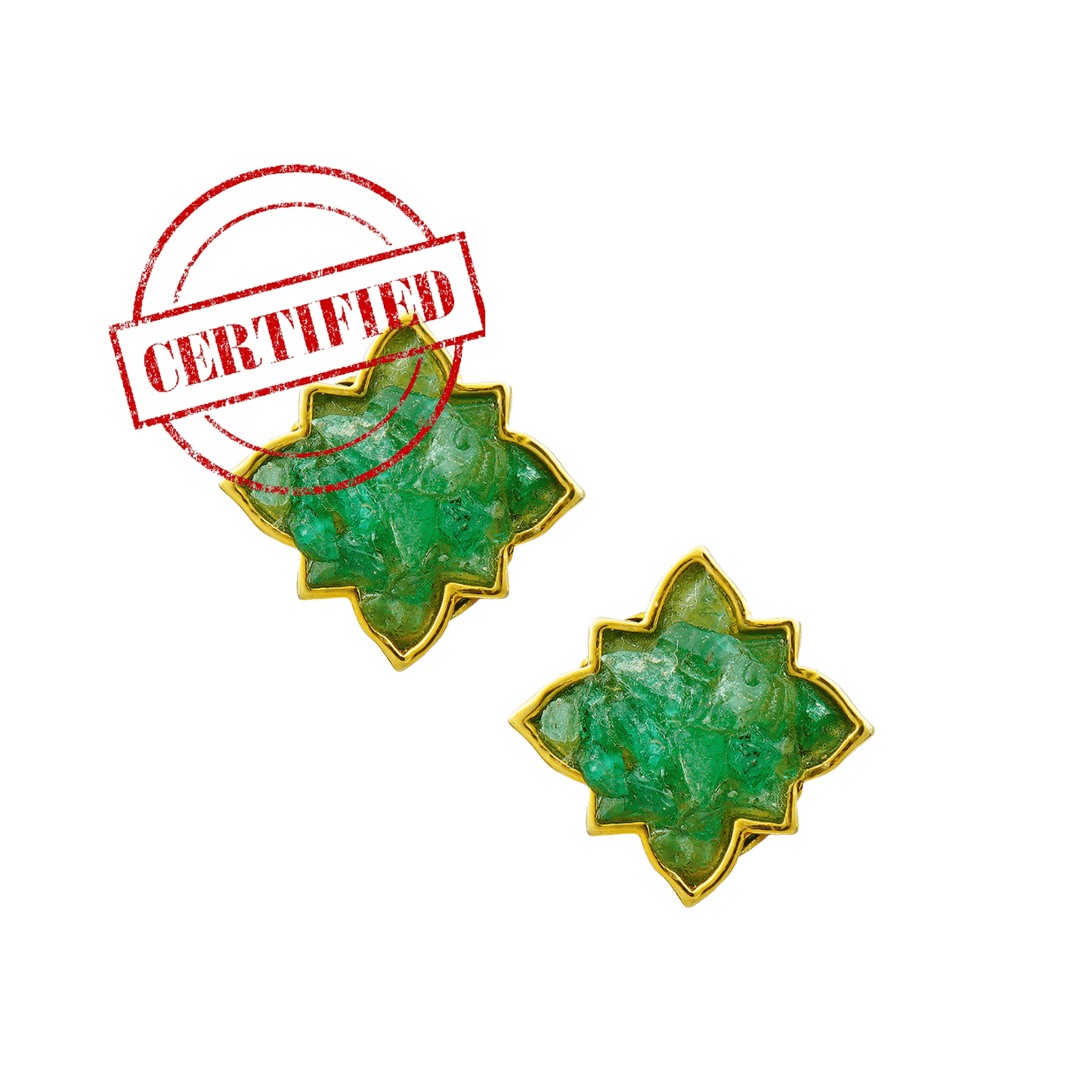 Natural Emerald Gemstone Earrings5