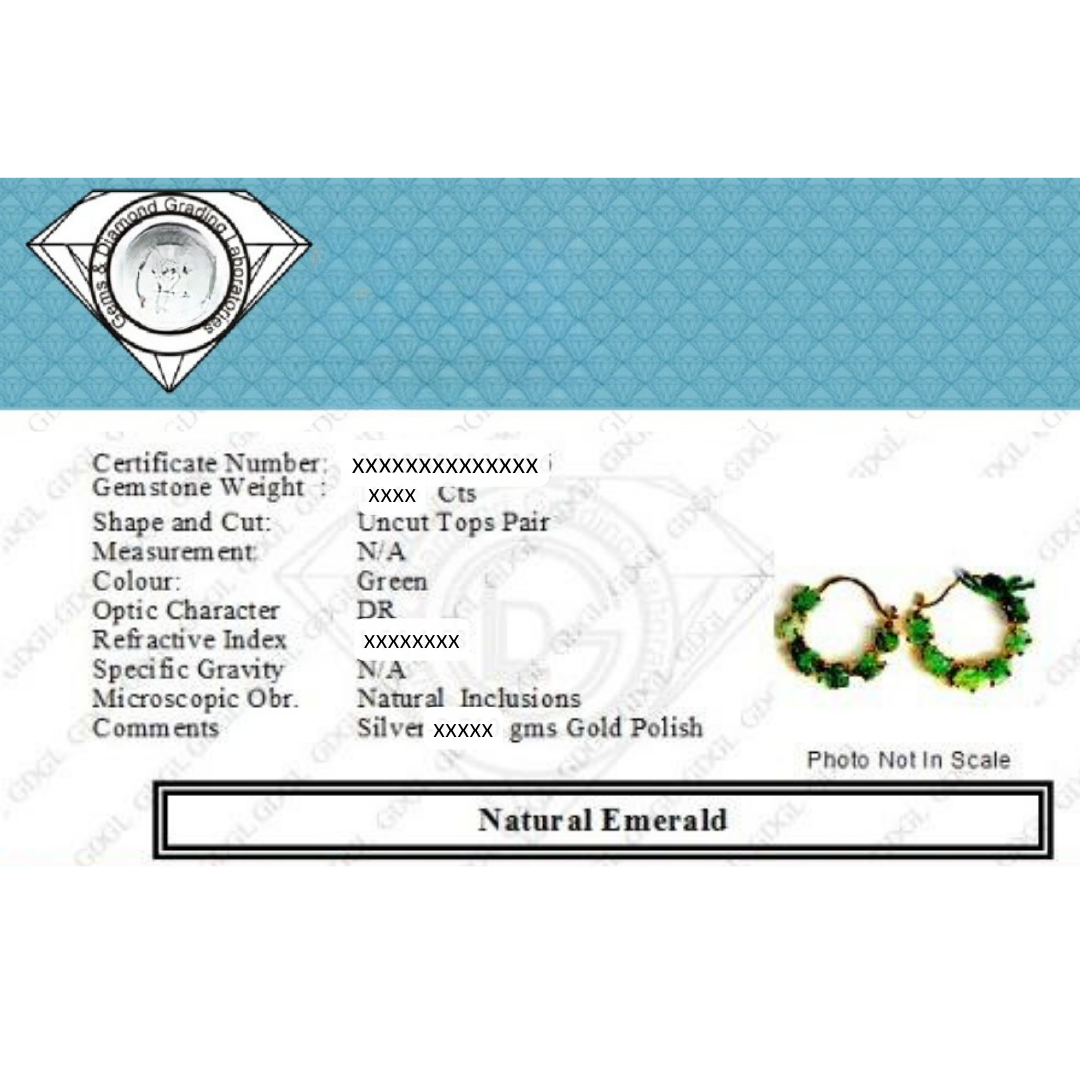 Natural Emerald Multistone Earrings- Panna Baali6