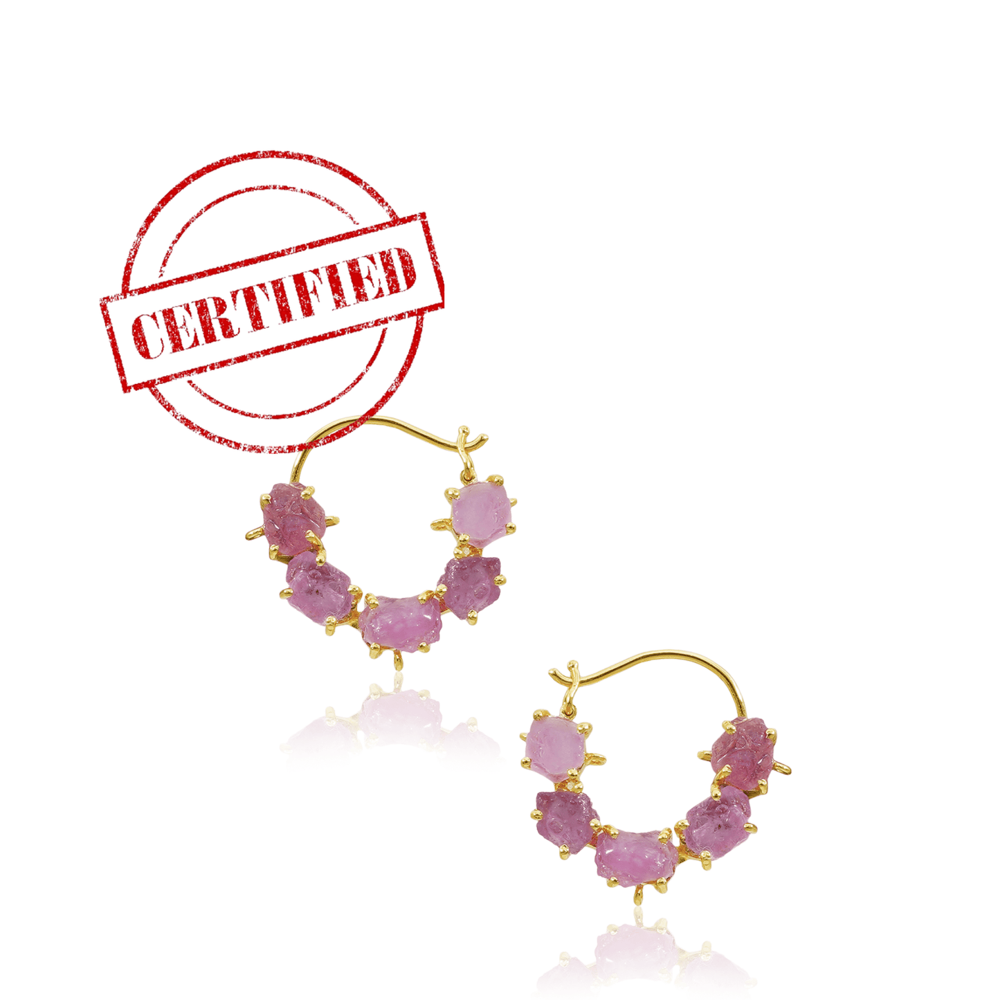 Natural Ruby Multistone Earrings- Baalis3