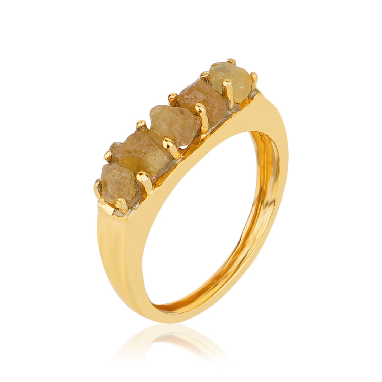 Natural Yellow Sapphire Stackable Ring
