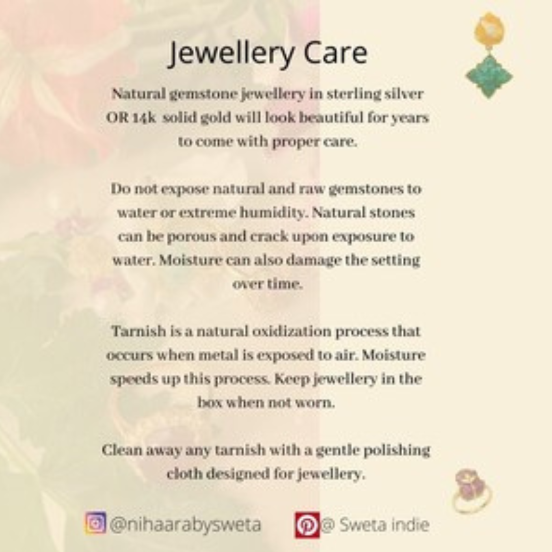 nihaara by sweta jewellery care