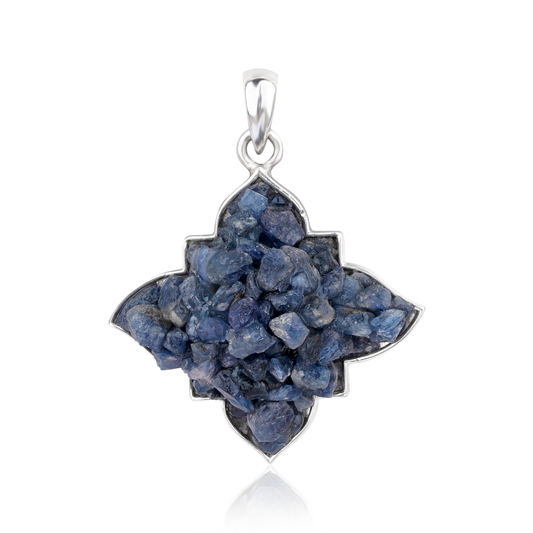 Natural Blue Sapphire Gemstone BIG Pendant : NEELAA