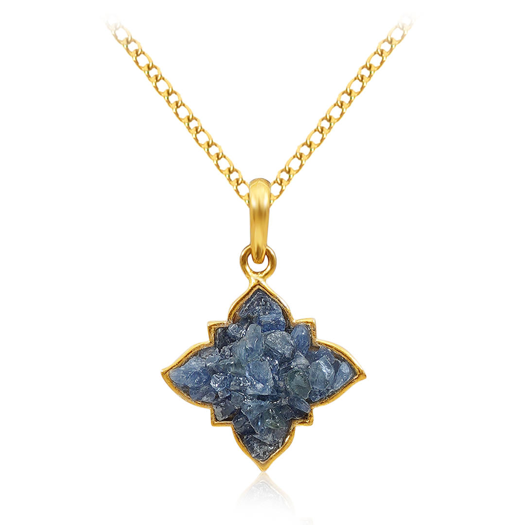 Natural Blue Sapphire Gemstone Pendant