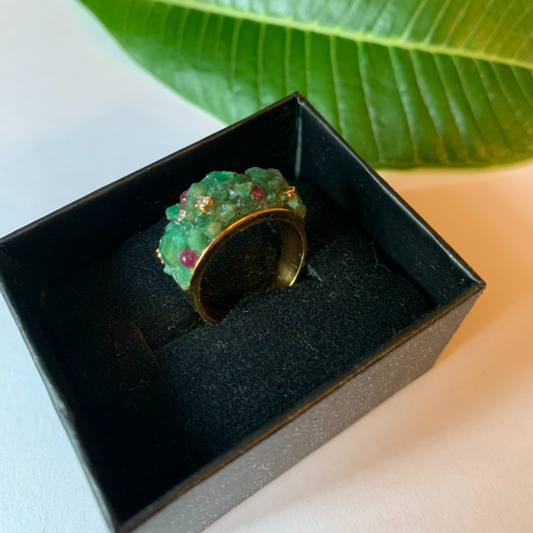 Bubble Emerald Ring