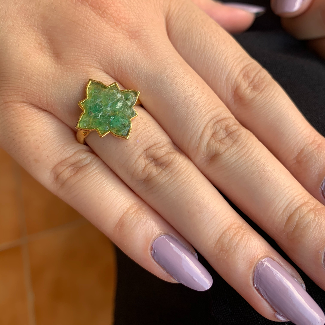 Natural Emerald Designer Ring