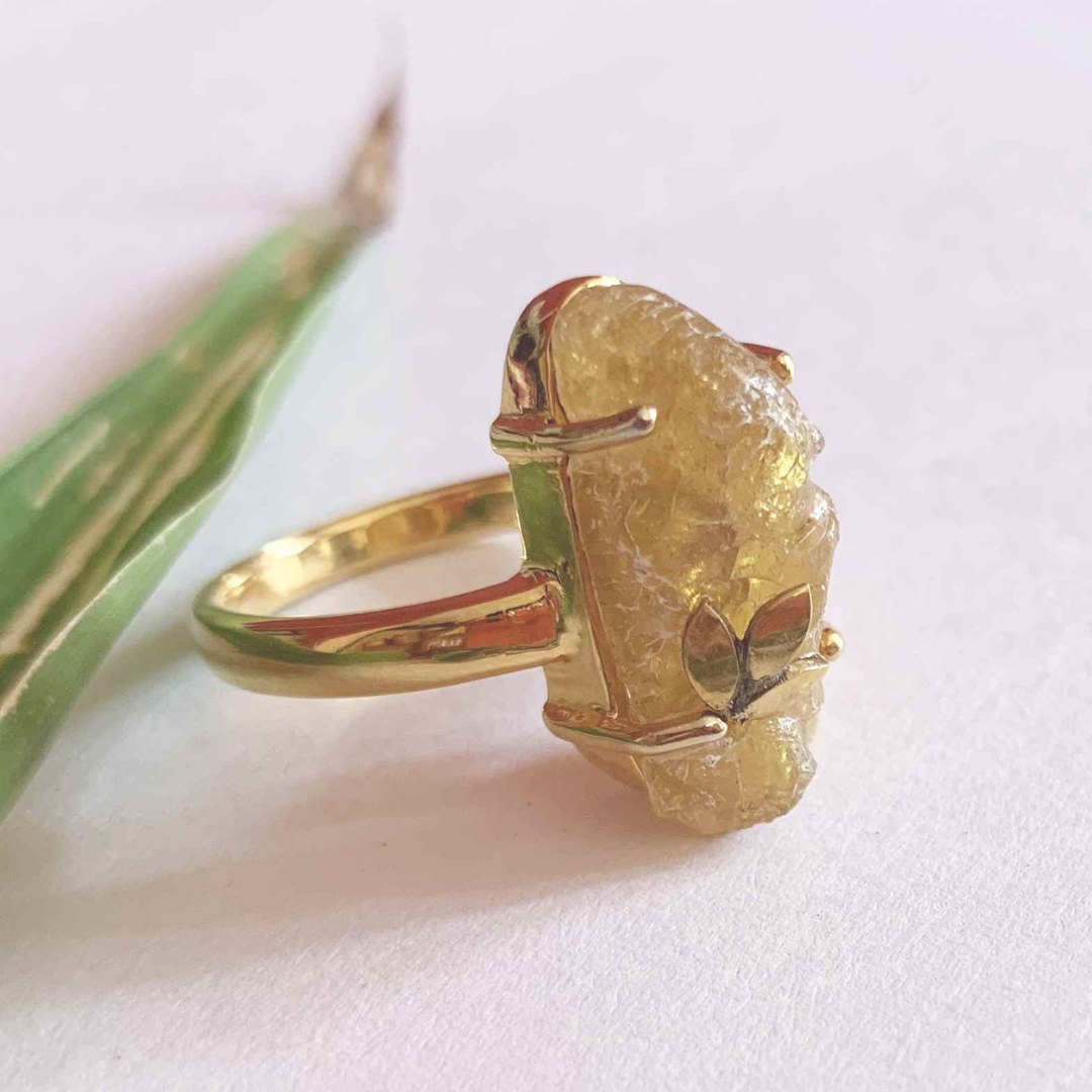 Unique Yellow Sapphire Ring