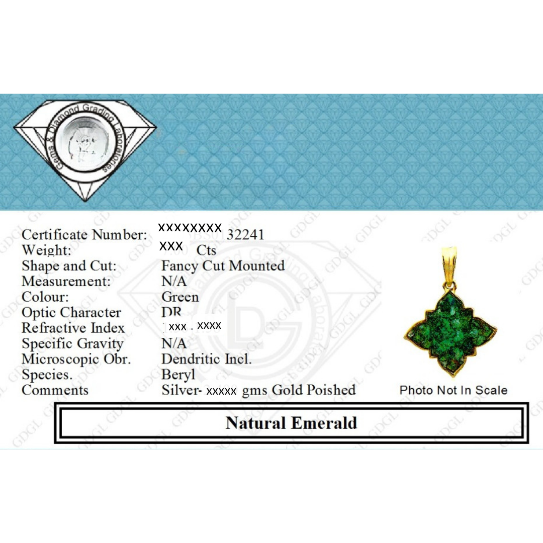 Natural Emerald Gemstone Pendant