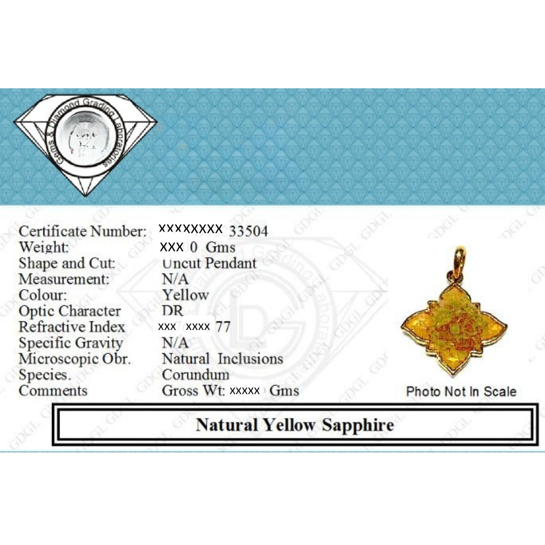 Natural Yellow Sapphire Gemstone Pendant1