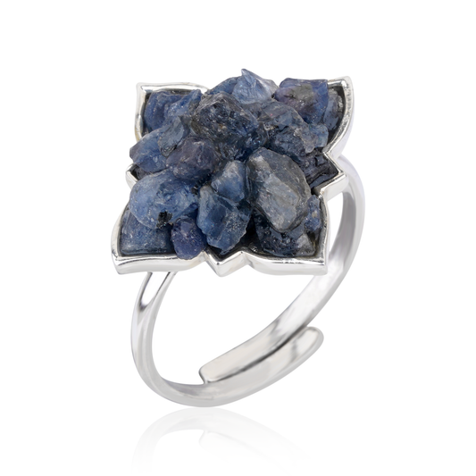 Raw Natural Blue Sapphire Ring