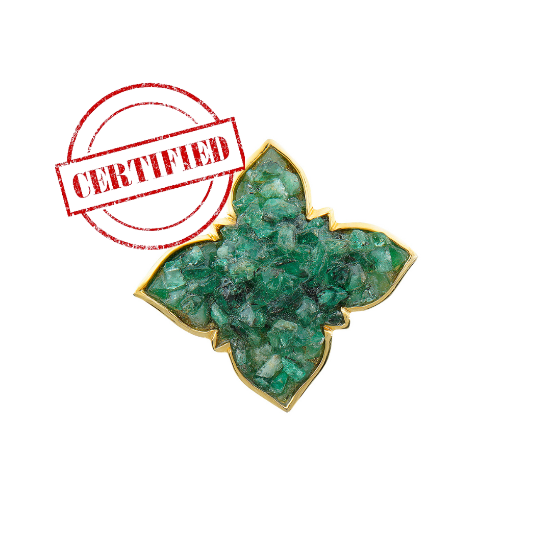 Natural Emerald Gemstone Pendant- Bold