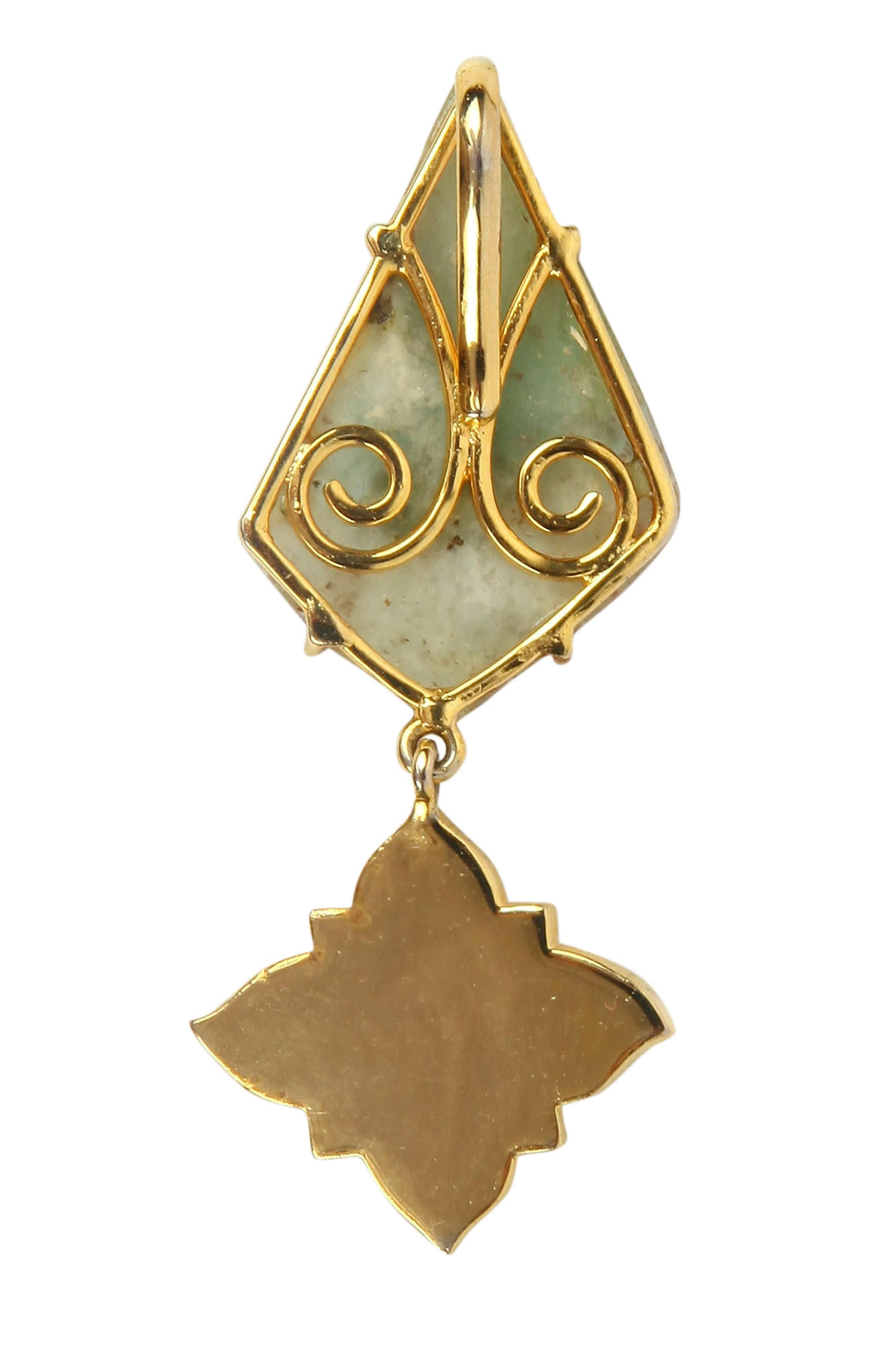 Natural Dual Emerald and Yellow Sapphire Pendant5