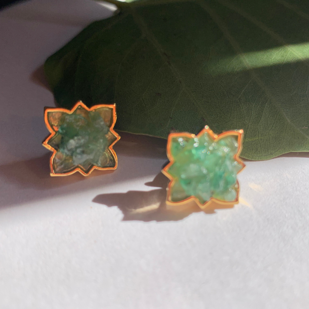 Natural Emerald Gemstone Earrings4