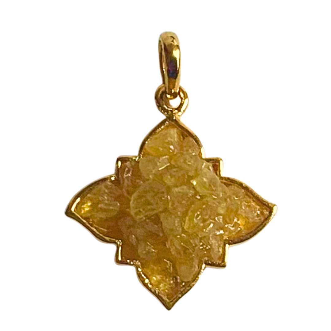 Natural Yellow Sapphire Gemstone Pendant Big haldi 1