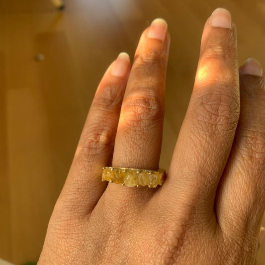 Natural Yellow Sapphire Stackable Ring