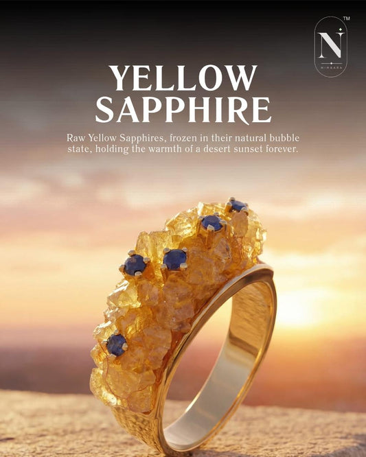 Bubble Yellow Sapphire Ring