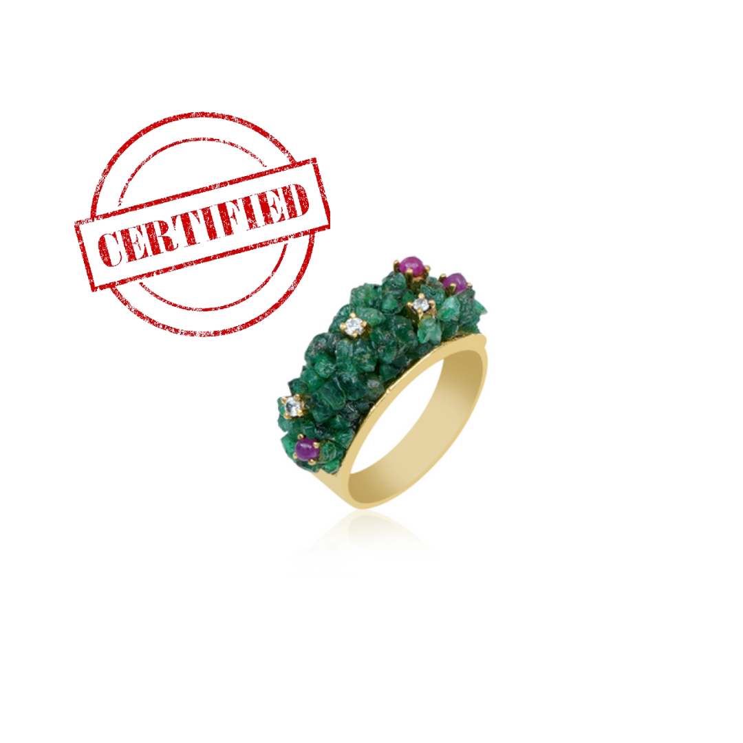 Bubble Emerald Ring